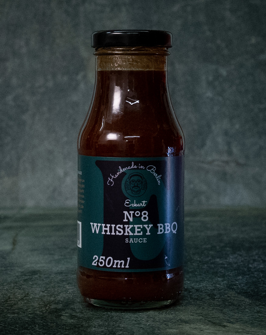 Whiskey BBQ Sauce No. 8, handgekocht in Berlin, 250 ml Glas