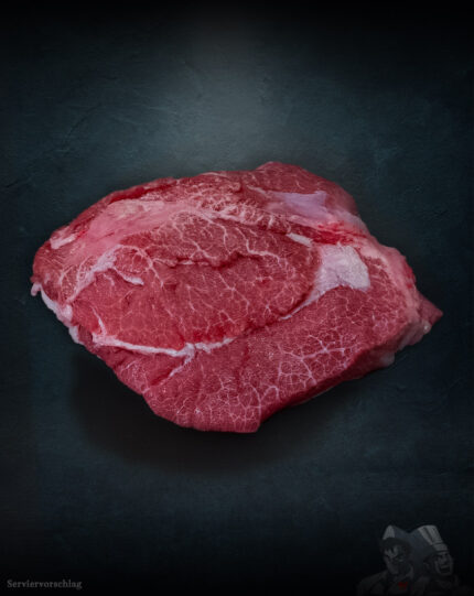 Fläminger Kalbsbäckchen aus Berlin-Brandenburg auf Metallplatte roh