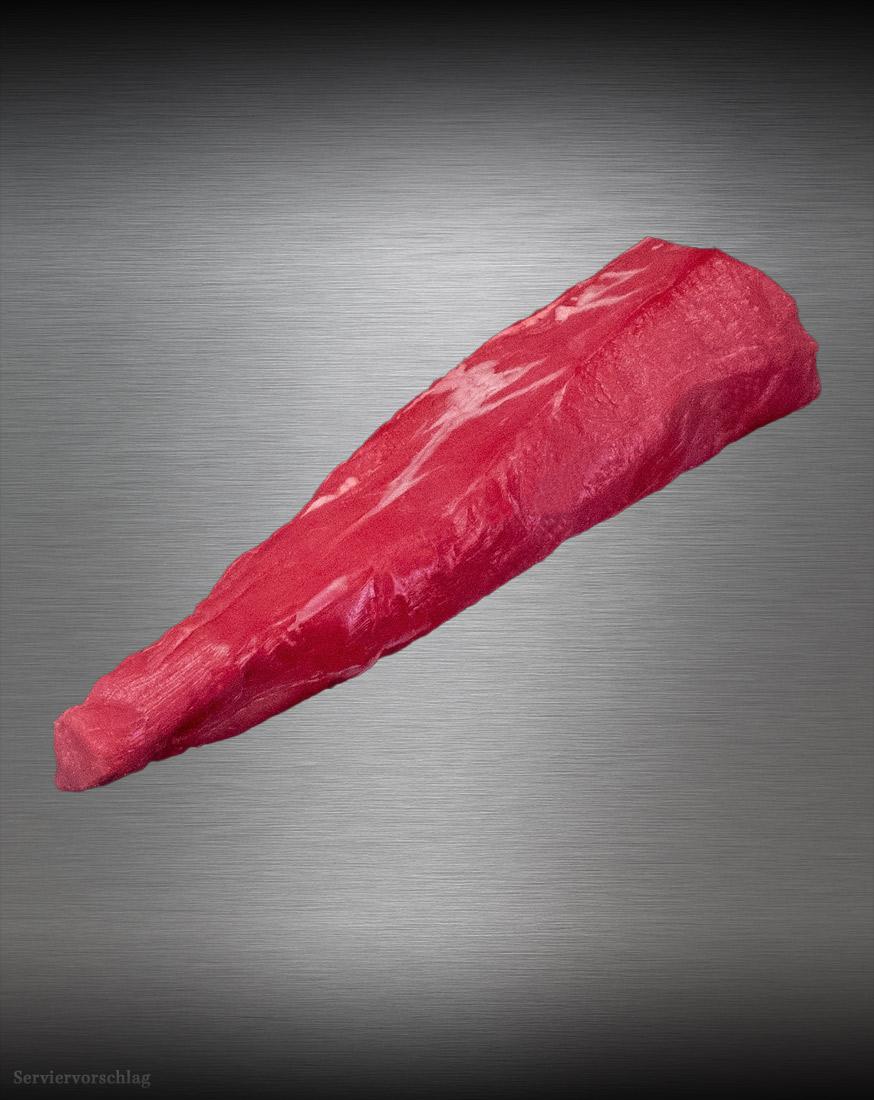 Ganzes Kalbsfilet aus Berlin-Brandenburg, frisch pariert und zart rosa