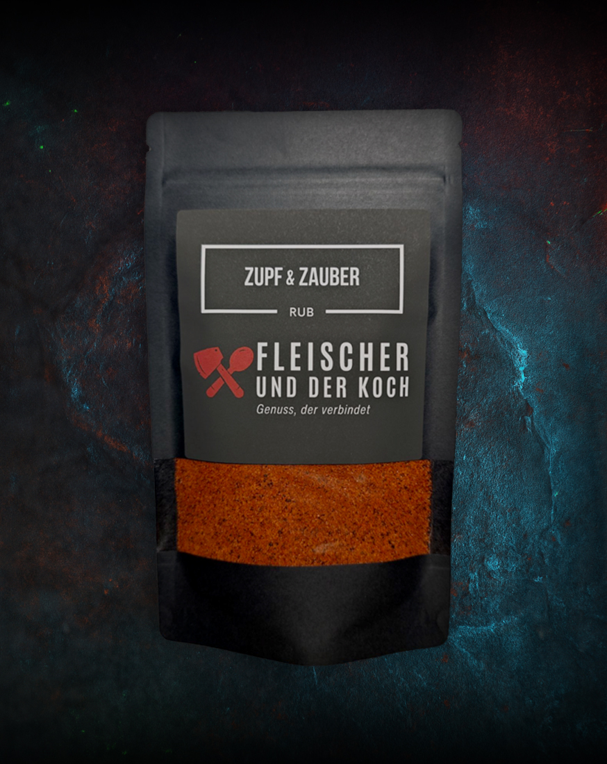 FuK Zupf & Zauber – Pulled Pork Rub in Schale, neben mariniertem Fleisch Thomas Rogenmoser | Berlin – Reichweite & Sichtbarkeit für kreative Marken aus Food, Design & Lifestyle
