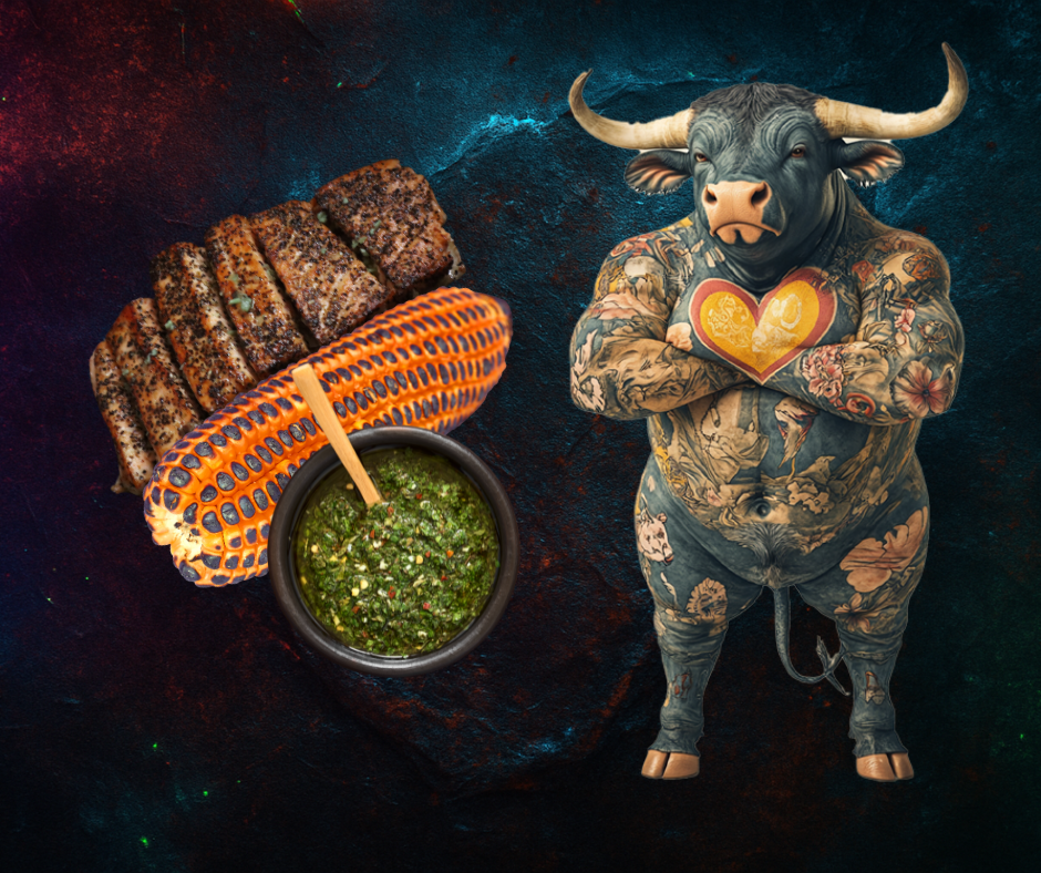 Argentinisches Hüftsteak mit Chimichurri und gegrilltem Mais