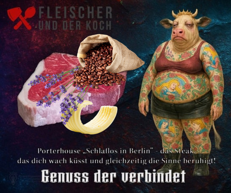 Porterhouse Steak Espresso Style „Schlaflos in Berlin“ – das Steak, das dich wach küsst und gleichzeitig die Sinne beruhigt!