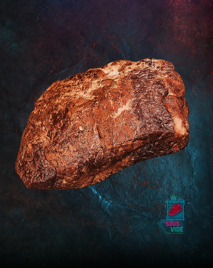 Sous Vide Schweinenacken auf Holzbrett angerichtet