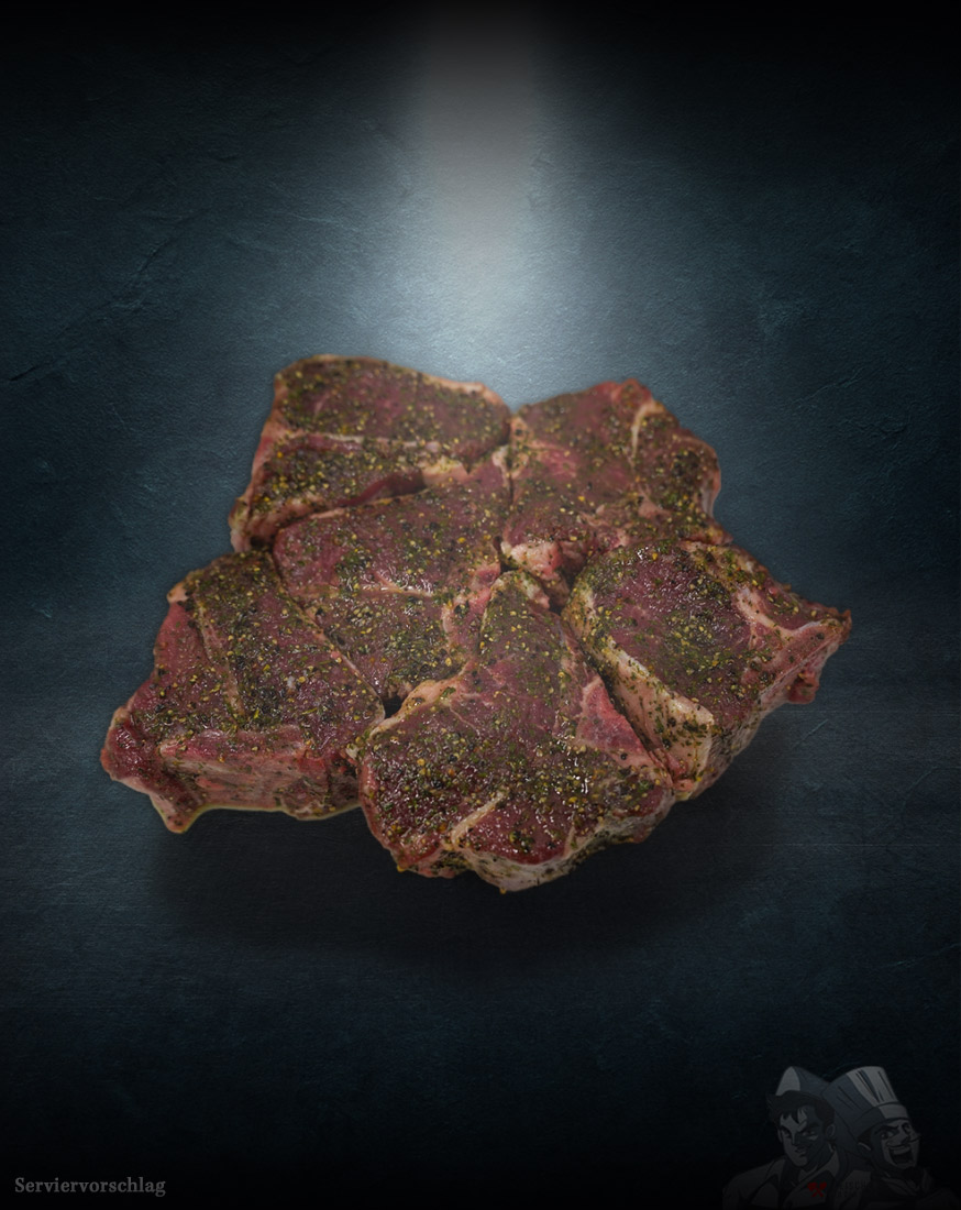 Lammkotelett mariniert vom Müritzer Weidelamm zusammenliegend